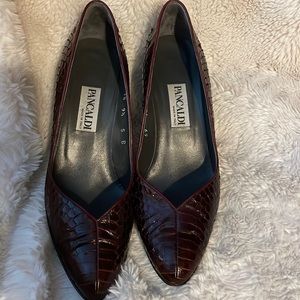 Pancaldi Women’s Italian Snake skin Shoe Size 9.5